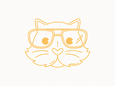 Germán. animal cat character doodle glasses illustration illustrator kitten lines madebyborn nerd vector