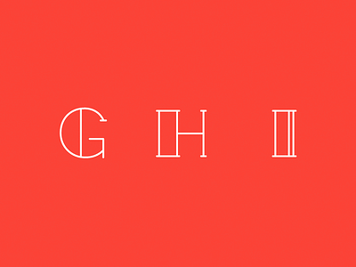 36days_ghi 36 days of type 36days 36daysoftype clean font letters lines type typography