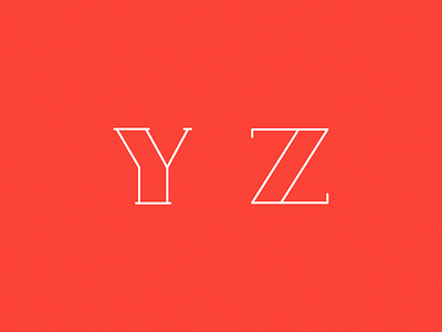 36days_YZ 36 days of type 36days 36daysoftype clean font letters lines type typography