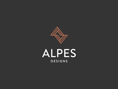 Alpes Designs brand branding design forniture logo logotype wood