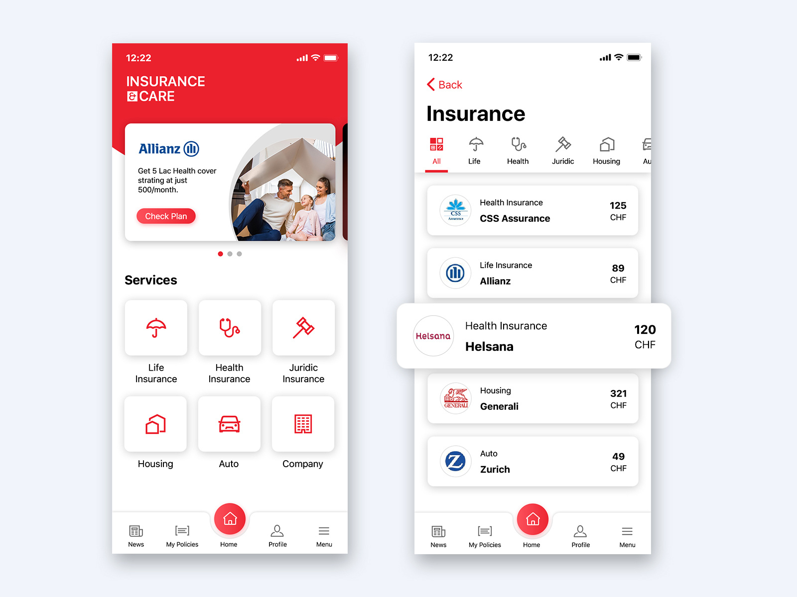 Insurance App by Logo Design Ideas on Dribbble