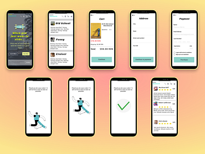 Skateboarding Shop mobile app app design ui