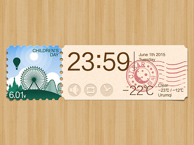 Weather app: Children's day balloon calendar carnival castle child coaster ferris plugin postmark stamp weather wheel