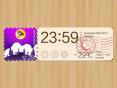 Weather app: Christmas calendar christmas church cloud deer moon pine plugin postmark snow stamp weather