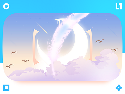 Banner ( Illustration ) : Feather