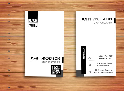Black & White Business Card black white business card design illustration photoshop