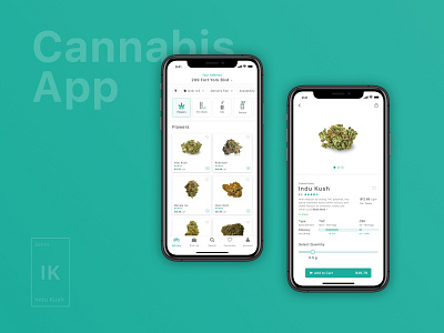 Cannabis App Concept information design ui challenge