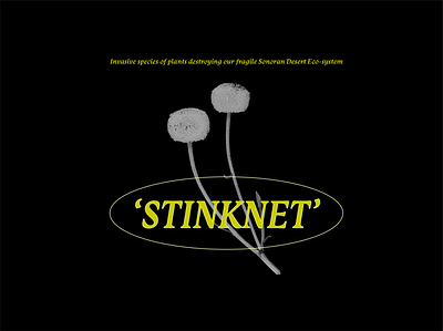 Invasive Plant PSA - Stinknet illustrator minimal photoshop poster print sonoran desert stinknet texture typography