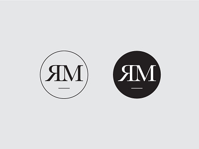 RM Monogram black and white logo m monogram r rm simple logo