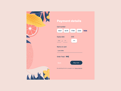 Credit Card Checkout - Daily UI design ui