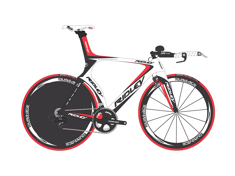 Ridley TT Bikes graphic design illustration time trial bike vectors