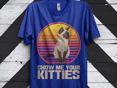 show me yours kitties slogan with black cat illustration design