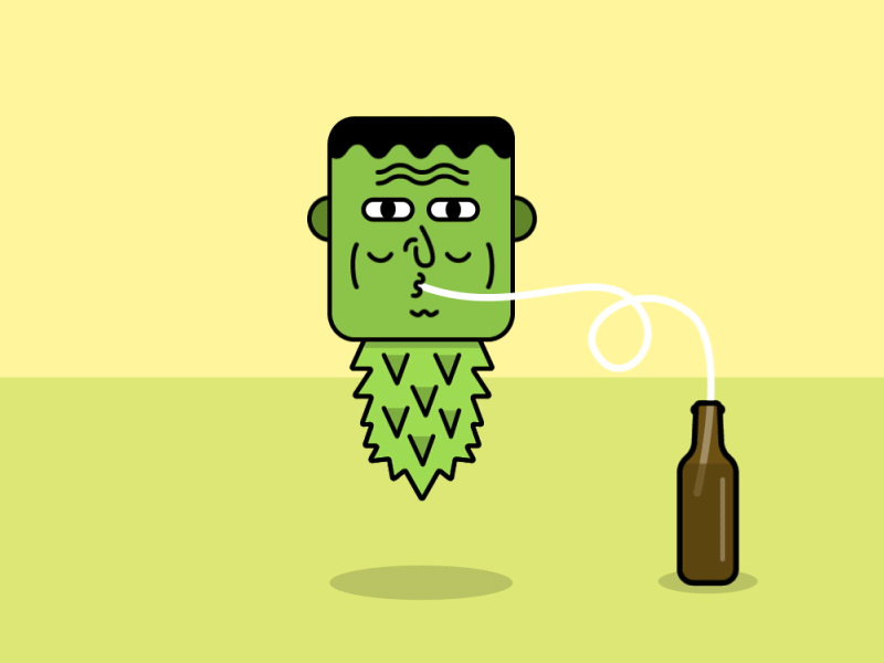 Dankenstein's Hop Monster after effects animation homebrew buddies illustraton illustrator motion motion design