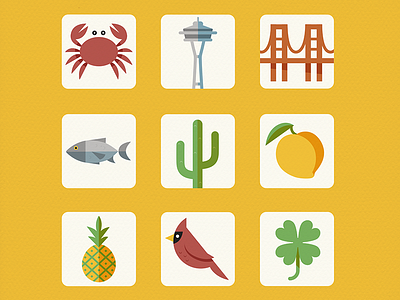 State Icons for Words With Friends Infographic