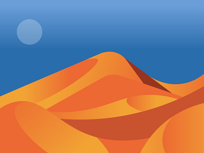 Desert design flat illustration vector