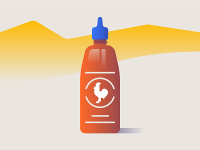 Sriracha design illustration sauce sriracha vector