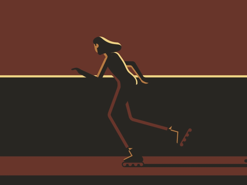 Just keep rollin' animation loop rollerblade rollerblading rollerskate skate