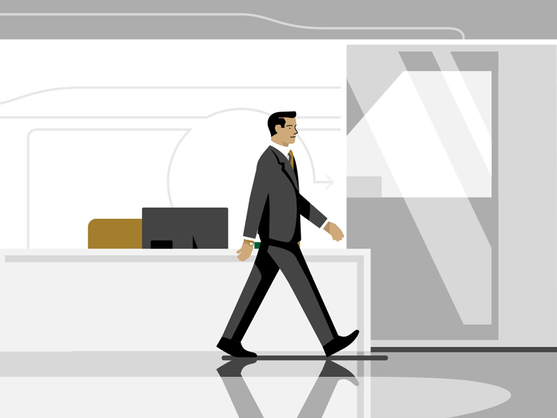 Businessman walk cycle animation branding business illustration mograph shadow vector walk cycle