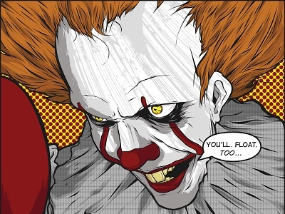 Pennywise illustration pentool vector wacom