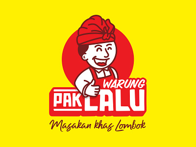 Pak lalu branding flat logo minimal typography