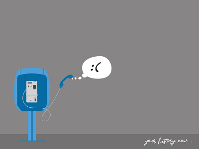 Sad phone flat minimal vector