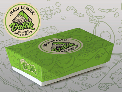 Datok - Nasi Lemak branding logo packaging