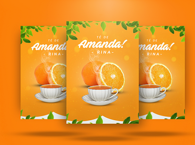 Té de Amandarina | Flyer Adve advertising art branding chromatic creative design designs dribbble flyer design graphicdesign minimal nature outdoor advertising