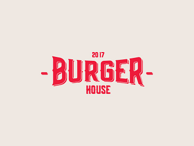 Logo Burger House burger design food hamburger illustrator lettering logo truck vintage