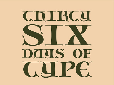 Thirty-six days of type 2022 type art type design typeface typogaphy
