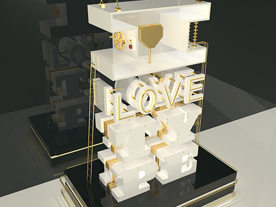 Love Type 3d 3d design 3d type type type art typography