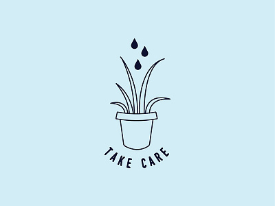 Take Care branding denver design icon illustration plants
