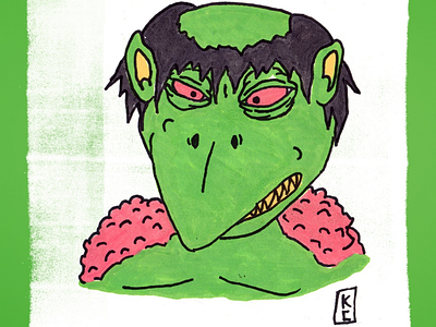 Day 10: Kaiju-Kreep craig gleason illustration inktober monster season of the bad guys club sotbgc4