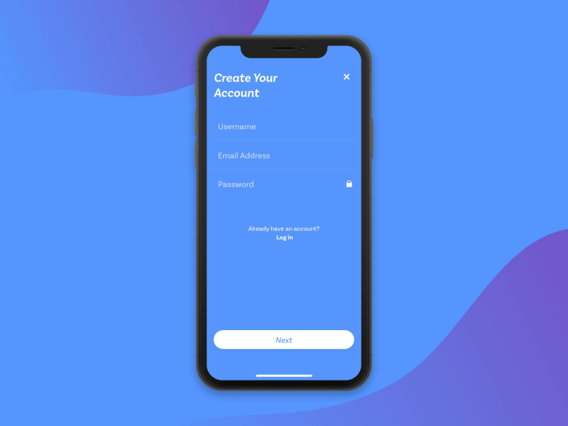 Create & Verify Account animation app create account gif log in minimal motion sign in sign up ui ux verification process