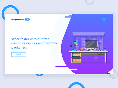 Landing Page clean gradient illustration landing page ui ux web design website