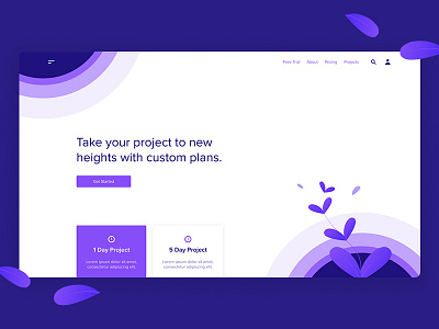 Landing Page Exploration #02 clean illustration landing page management project growth ui ux web design website