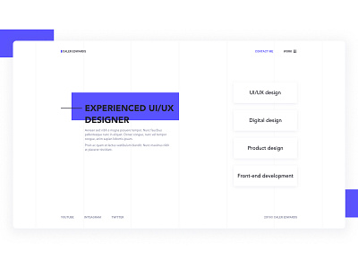 Modern Portfolio Website clean design exploration landing page madewithadobexd ui ux web design website