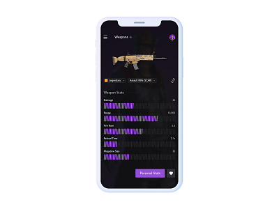 Fortnite Tracker App app app design clean dark theme design exploration fortnite statistics stats tracker ui ux