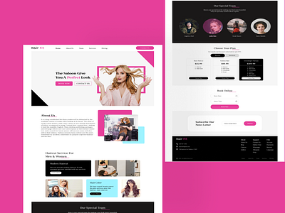 Hair Saloon Website Landing Page