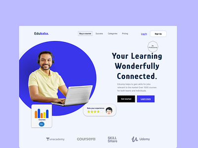 E-learning Website header design figma header header design ui uiux userinterface web design website