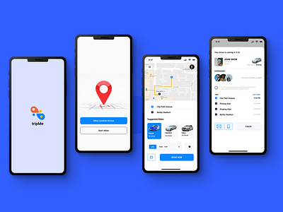 Ride-Sharing App Design app app design design figma ios app mobile app design ui uiux uiuxdesign