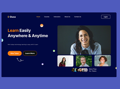 E-learning Portal design e learning figma header header design ui uiux ux web design website