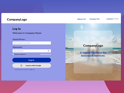 Login Page Design