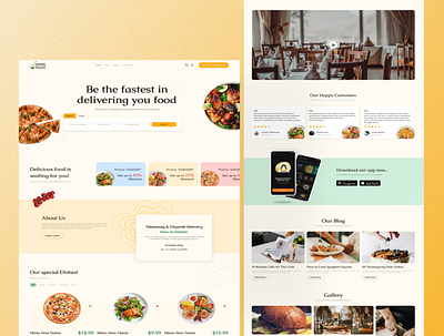 Restaurant Website Landing Page branding figma food website restaurant ui uiux web design