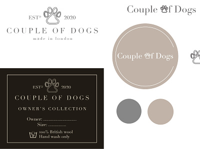Logo design for Couple Of Dogs branding design graphic design illustration illustrator label design logo photoshop vector