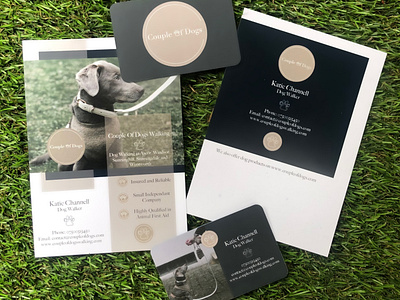 Leaflet and Business Card Design for Dog Walking Brand