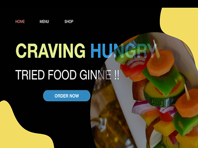 FoodGinne animation app branding design graphic design homepage motion graphics ui