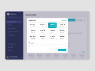 Medical.io - Booking modal