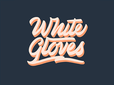 White Gloves hand drawn hand lettering handlettering handmade logo procreate typeface typogaphy