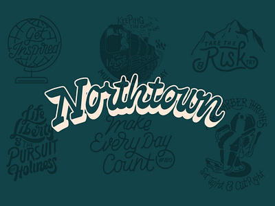Northtown hand lettering handlettering logo retro design type typeface typogaphy vector vintage