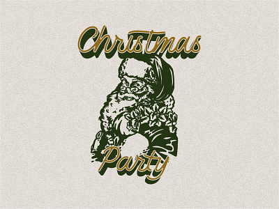 christmas party apparel handlettering identity illustration logo party procreate santa claus typography vector